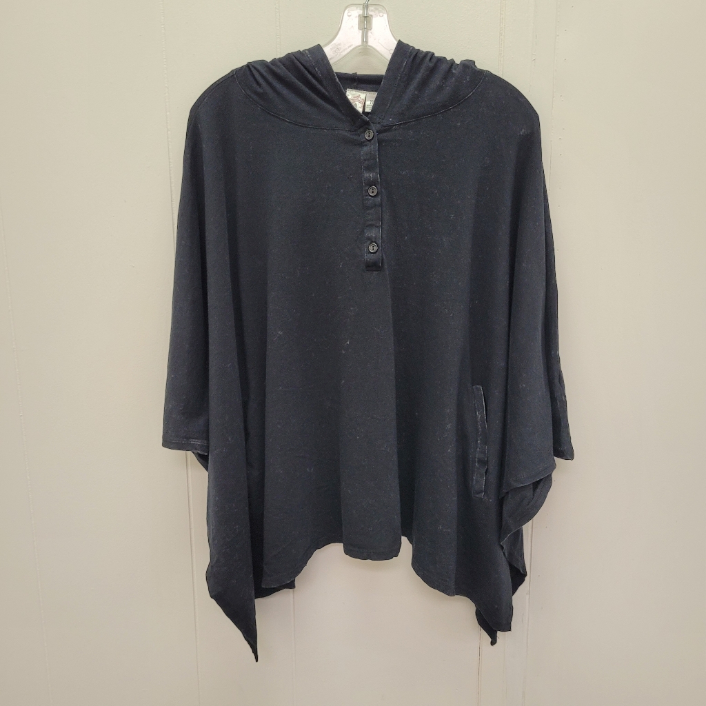 L8ter "Vintage" Wash Hooded Poncho